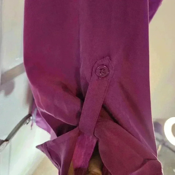 Catherine's Pink Romantic Tuxedo Design Blouse Plus Sz 1X - Picture 4 of 7